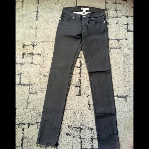 Denim Rubber Waxy Jeans - Picture 1 of 3
